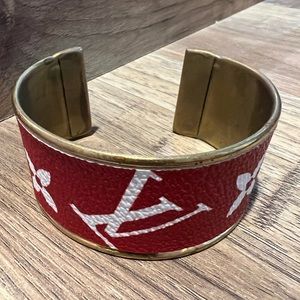 NWT Louis Vuitton Up-Cycled Red Bracelet